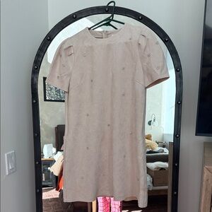 Fate Beige Midi Dress with Embellishments